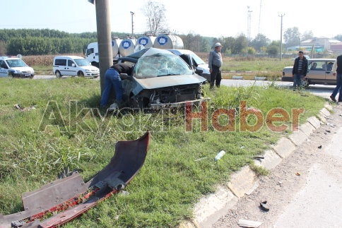 Batakköy Kavşağında Trafik Kazası 7 Yaralı